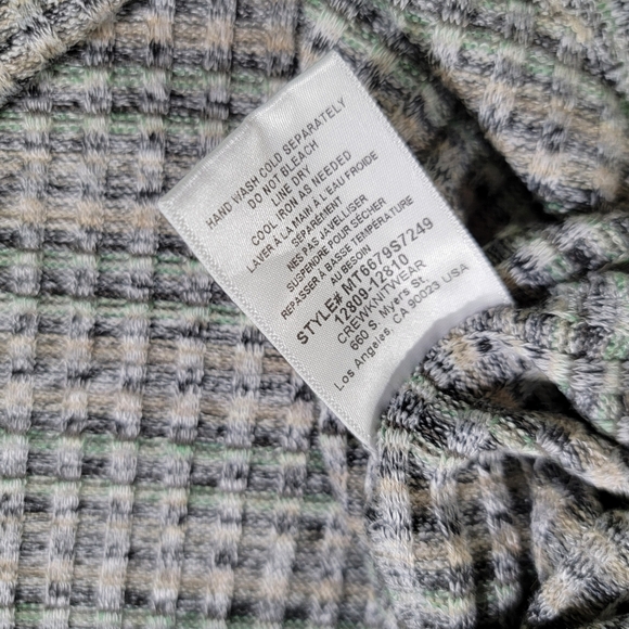 Womens Walpapher Sweater Waffle Pattern Size XL Green multicolor - Picture 4 of 5